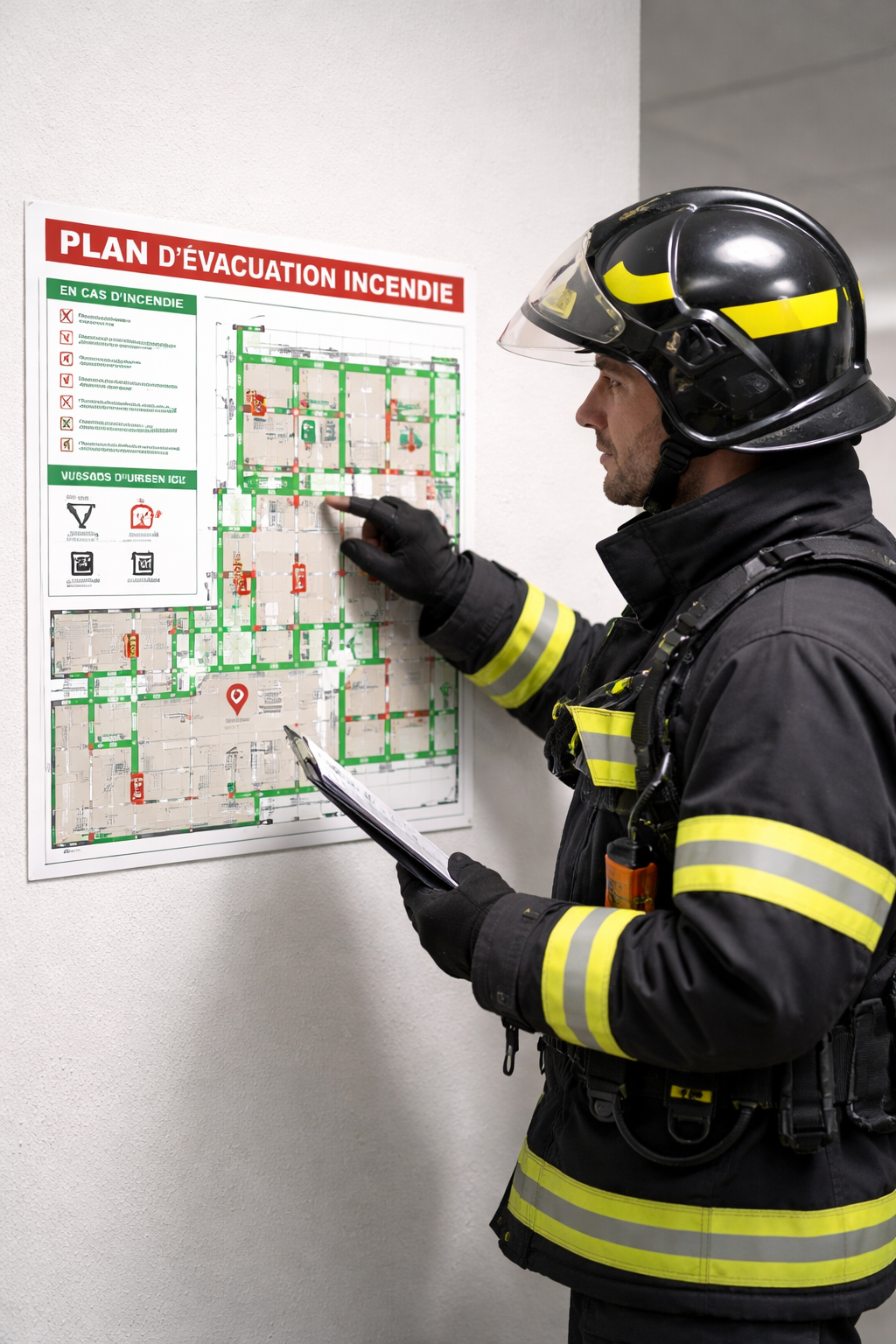 Fabrication et conception de plans d'évacuation incendie