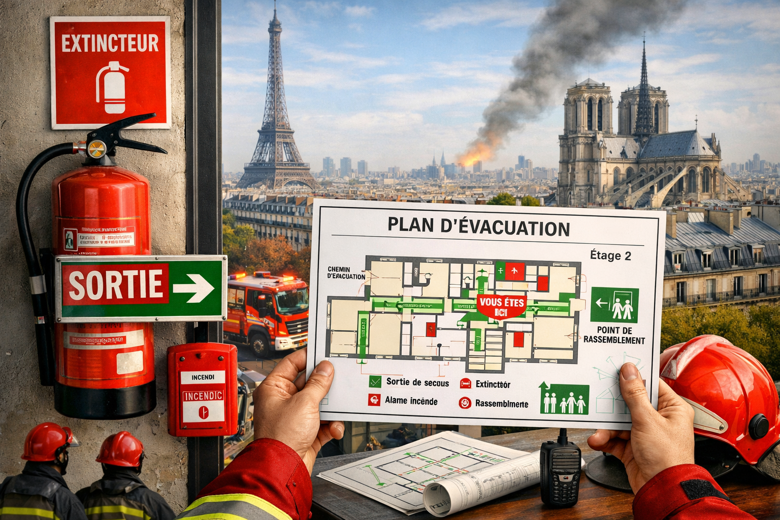 Plan de sécurité incendie et mise en conformité à Paris